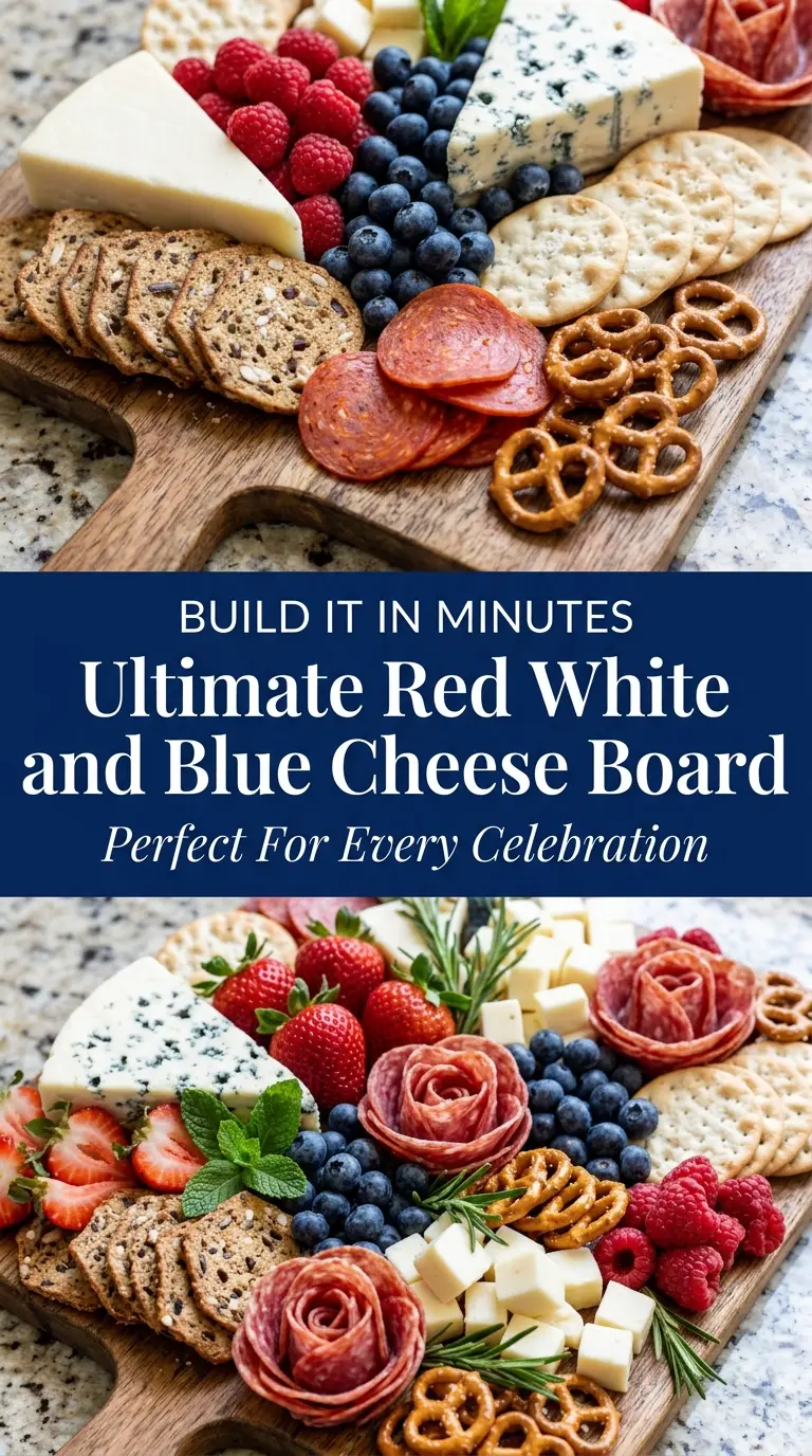 Ultimate Red, White, and Blue Cheese Board