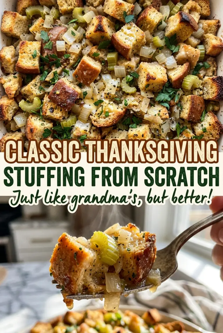 Classic Thanksgiving Stuffing from Scratch
