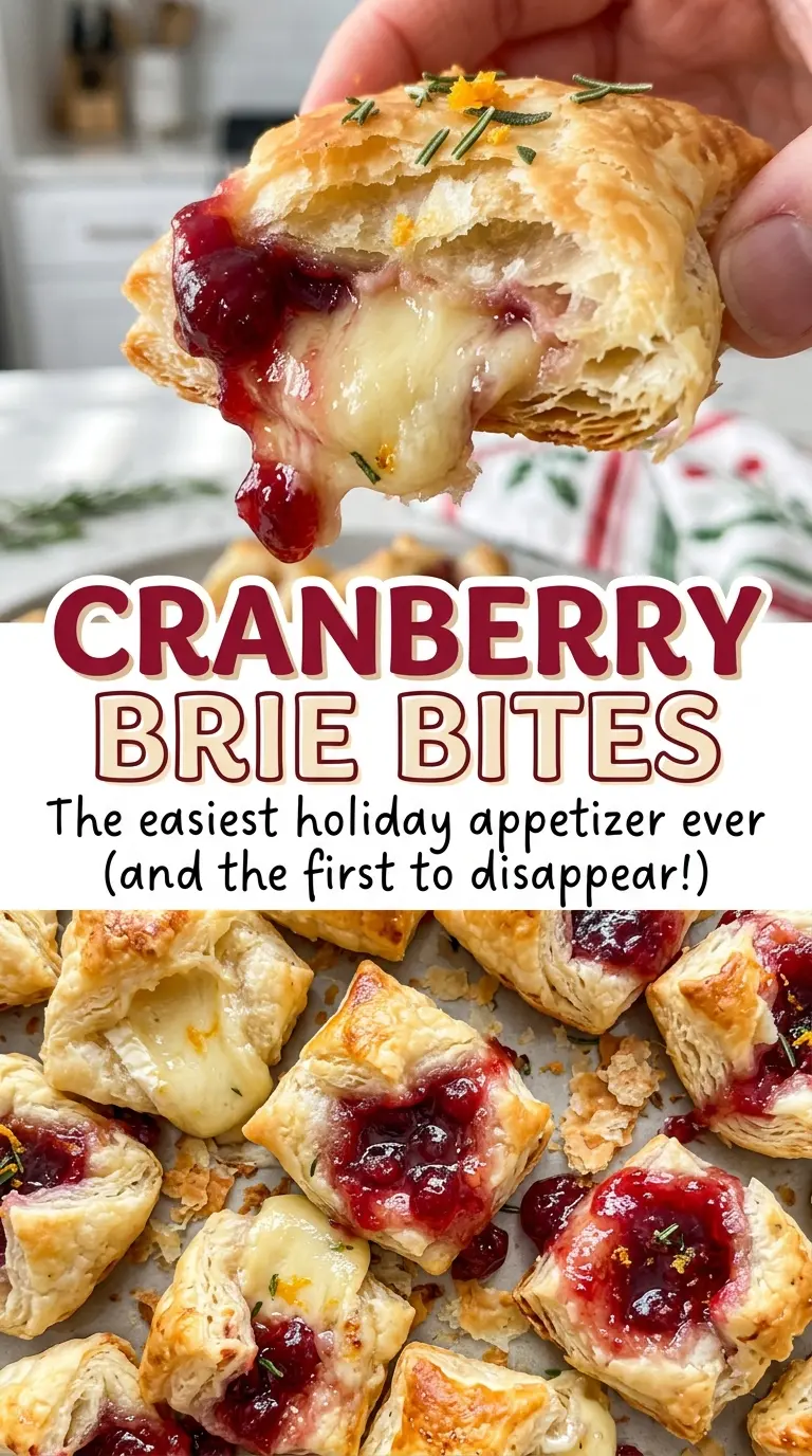 Cranberry Brie Bites flaky cheesy cranberry
