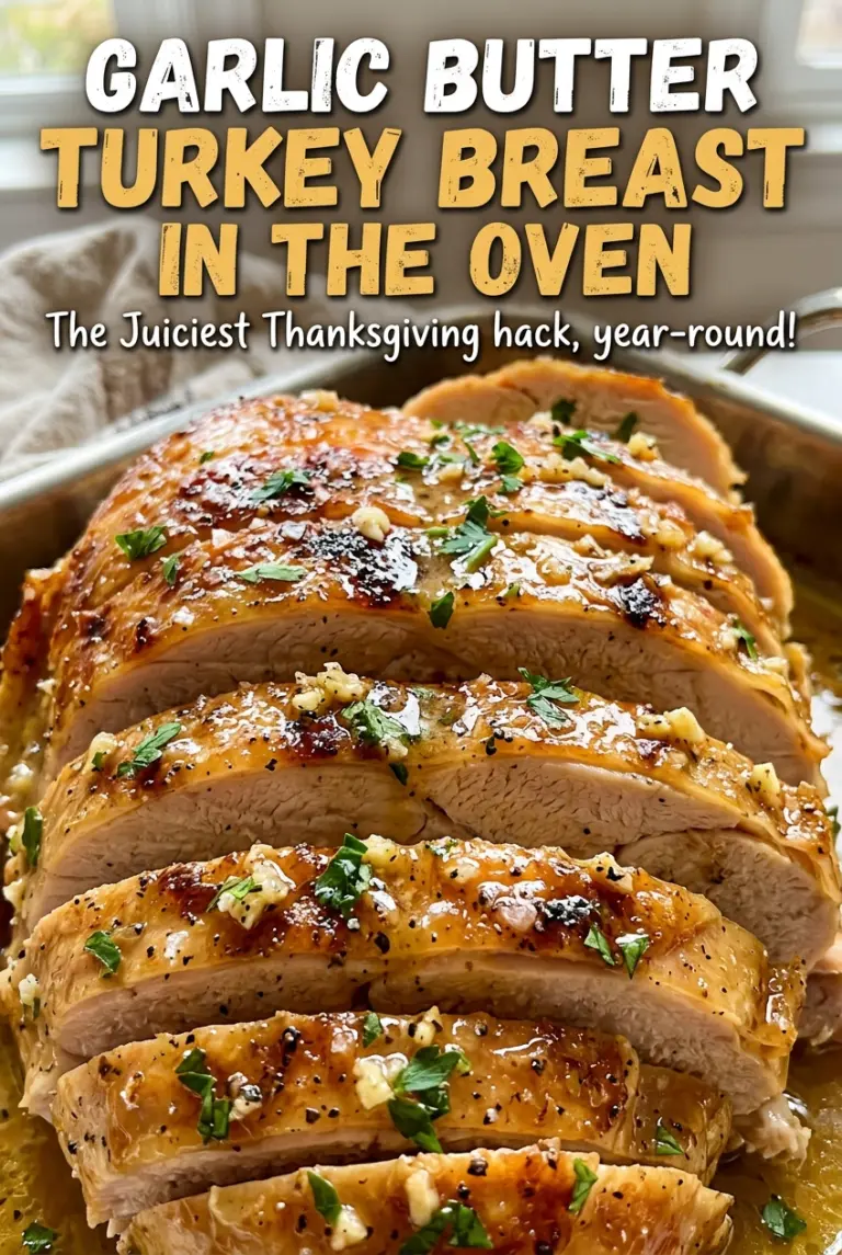 Garlic Butter Turkey Breast in the Oven