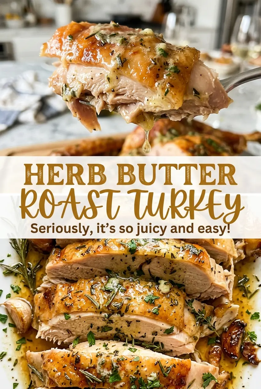 Herb Butter Roast Turkey golden herb crust