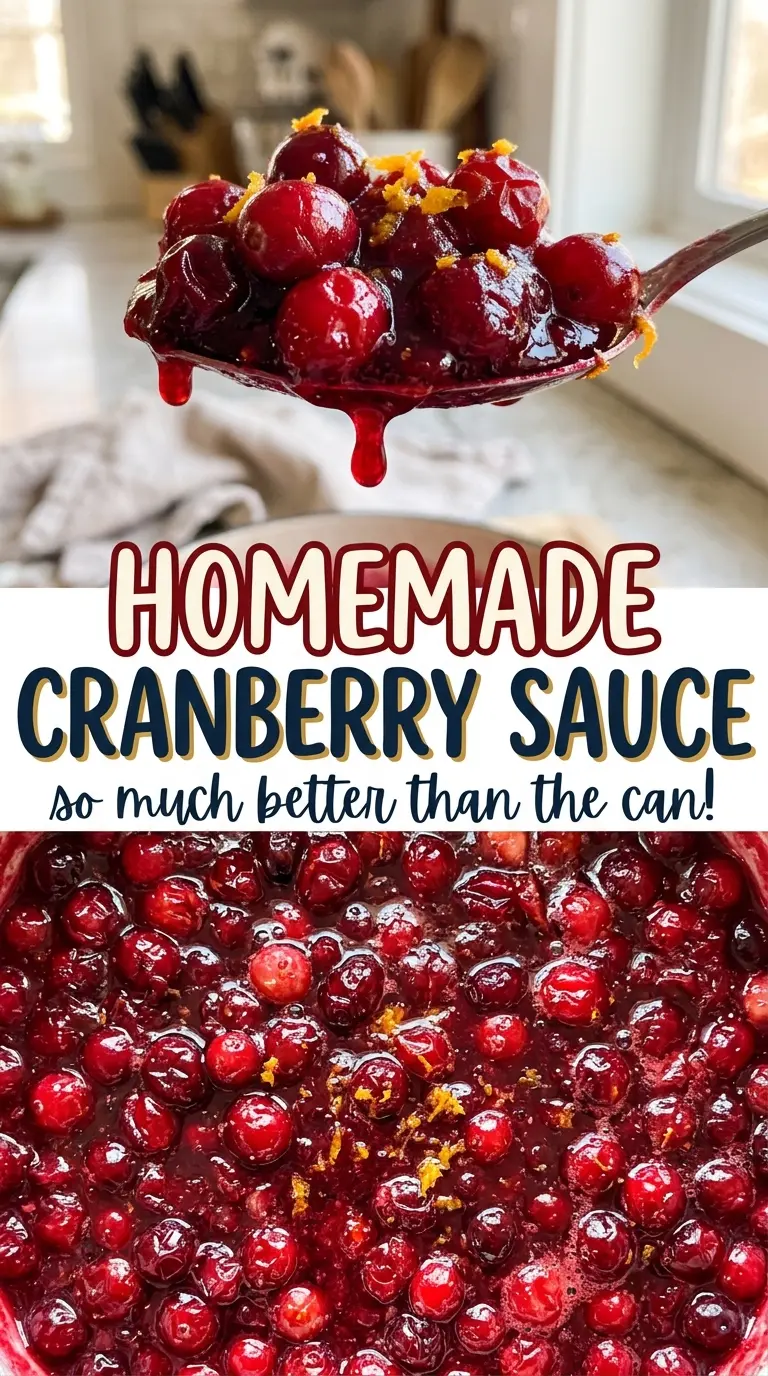 Homemade Cranberry Sauce bright whole fruit