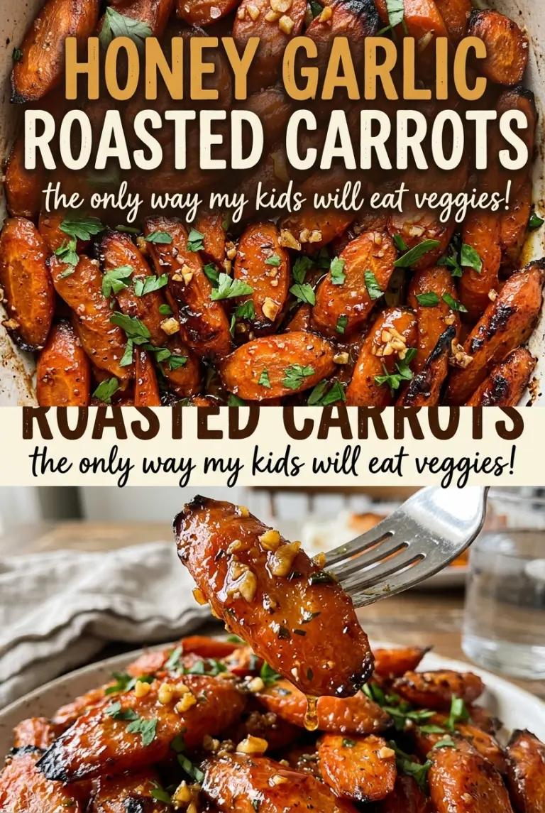Honey Garlic Roasted Carrots
