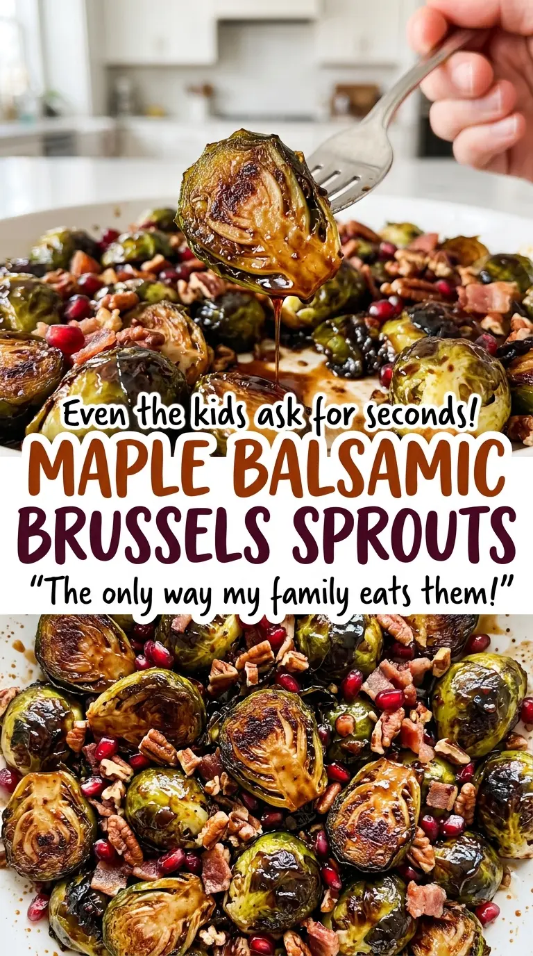 Maple Balsamic Brussels Sprouts glossy tender halves