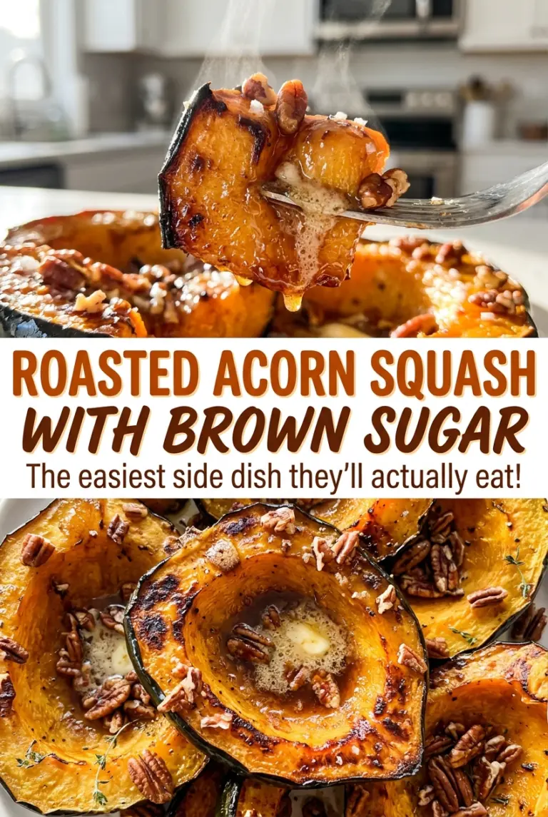 Roasted Acorn Squash with Brown Sugar
