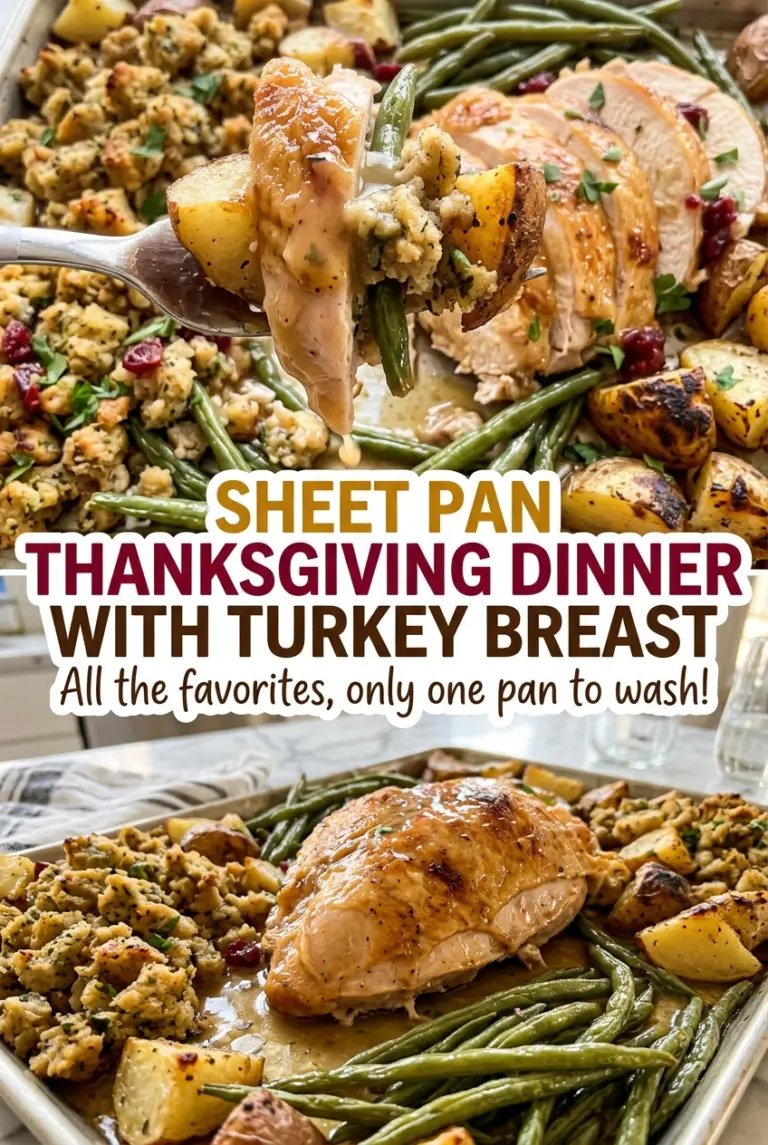 Sheet Pan Thanksgiving Dinner with Turkey Breast
