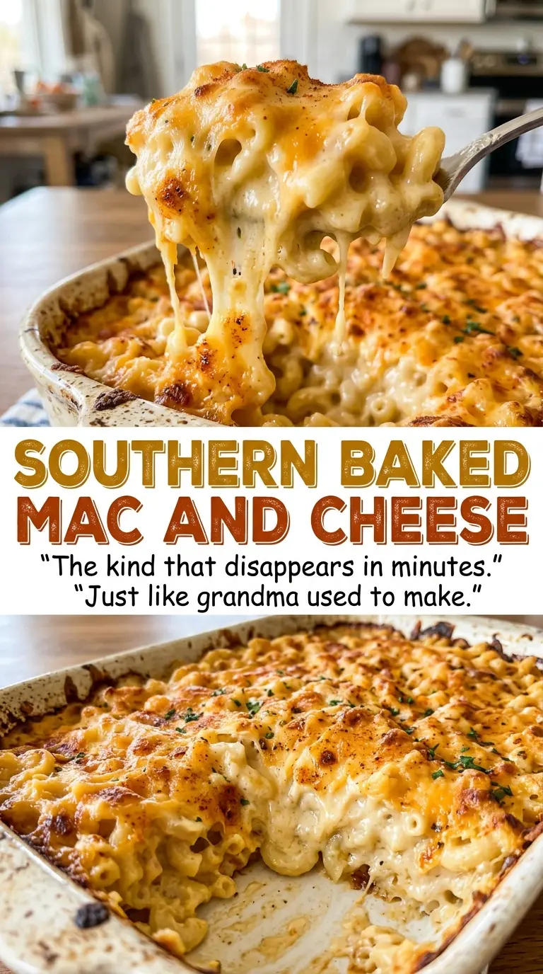 Southern Baked Mac and Cheese browned cheesy casserole