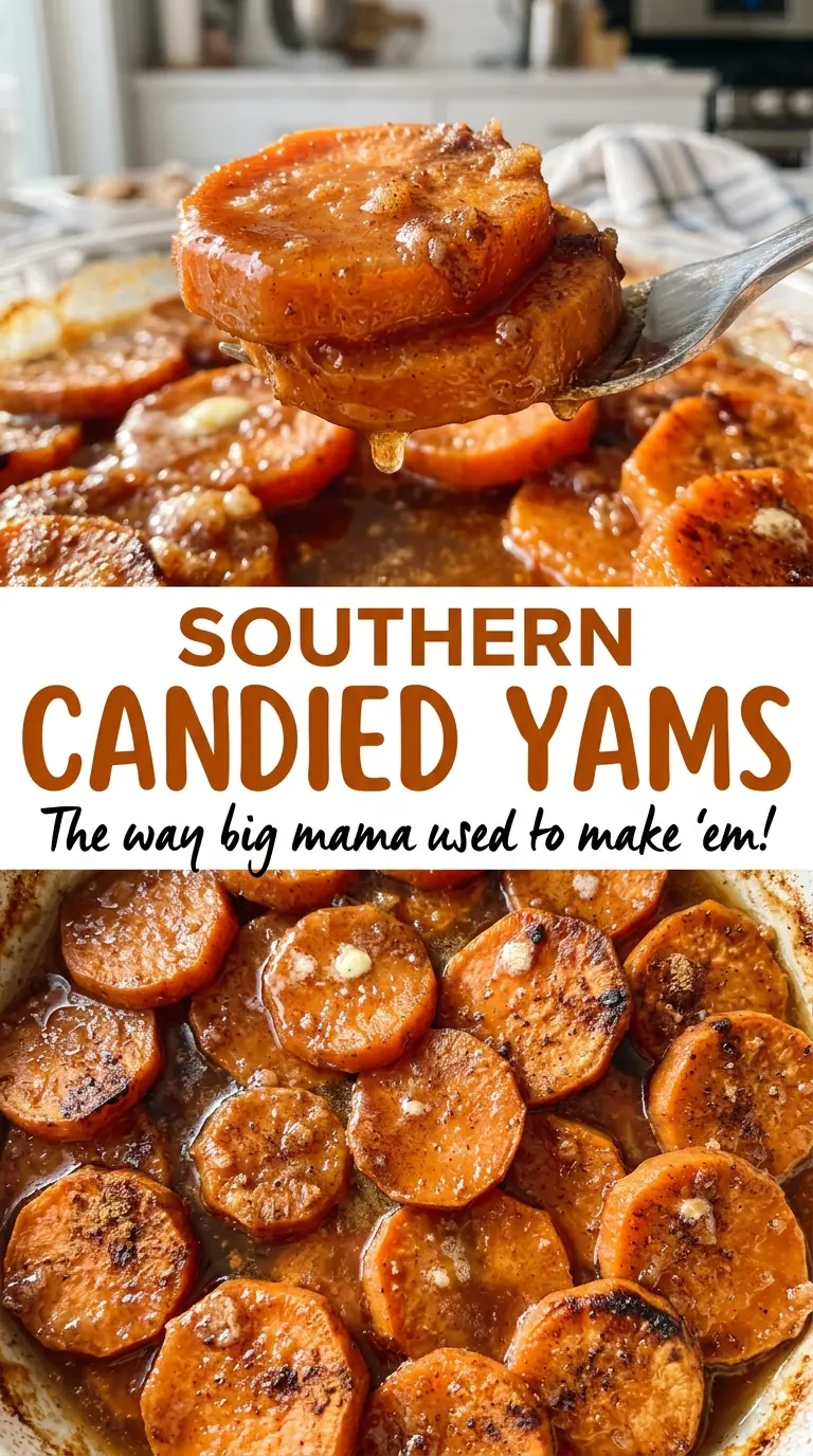 Southern Candied Yams tender syrupy rounds