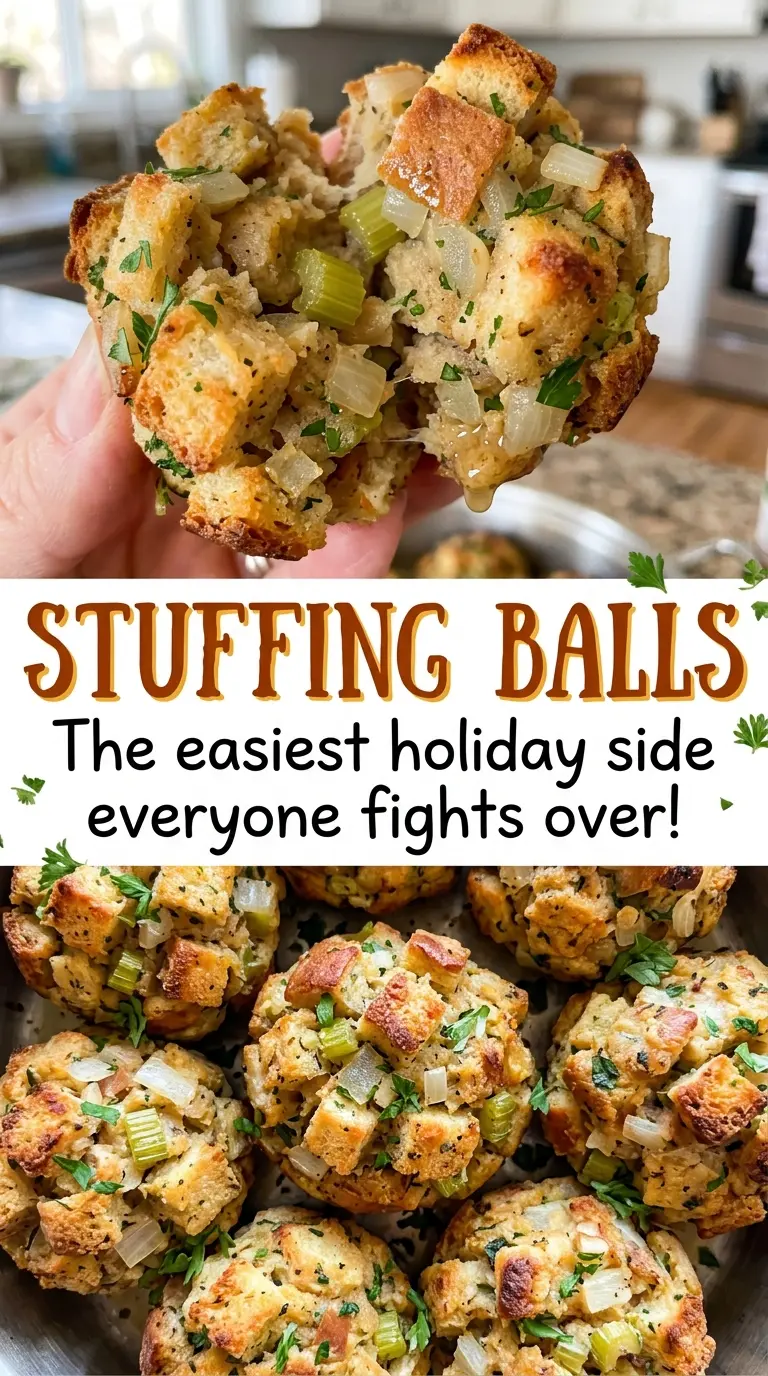 Stuffing Balls golden crisp edges